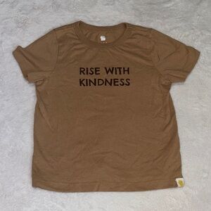 (2 for $10) rise little earthling Brown 'Rise With Kindness' T-Shirt